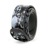 Milwaukee Leather MP7106 Men’s Grey Skull Heads Black Genuine Leather Biker Belt with Interchangeable Buckle - Image 6