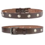Milwaukee Leather MP7107 Men’s 5 Cent Buffalo Coin – Brown Leather Belt w/ Interchangeable Buckle – 1.5 inches Wide - Image 9