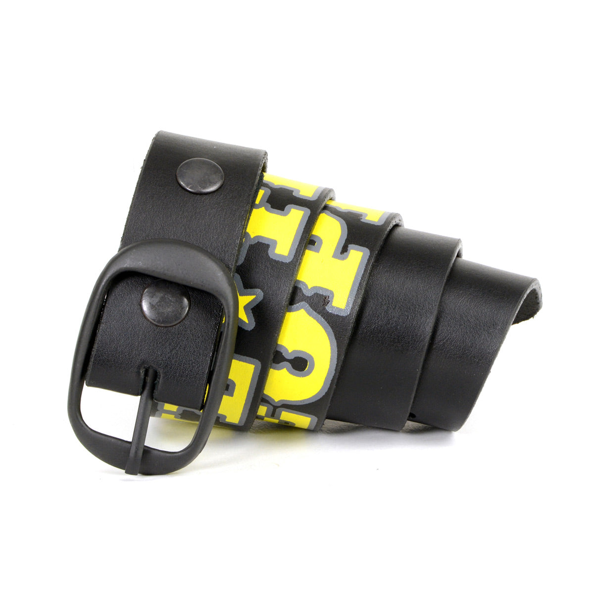 Milwaukee Leather MP7112 Men’s We The People Black Leather Belt w/ Interchangeable Buckle – 1.5 inches Wide