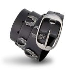 Milwaukee Leather Men’s Liberty Talon Black Leather Belt with USA Eagle Emblems – 1.5 Inch Biker Belt – MP7113 - Image 5