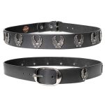 Milwaukee Leather Men’s Liberty Talon Black Leather Belt with USA Eagle Emblems – 1.5 Inch Biker Belt – MP7113 - Image 6