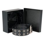 Milwaukee Leather MP7119 Men’s Black Genuine Leather Grommet Detailing Nickel Buckle Belt for Motorcycle Rider - Image 2