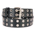 Milwaukee Leather MP7119 Men’s Black Genuine Leather Grommet Detailing Nickel Buckle Belt for Motorcycle Rider - Image 9