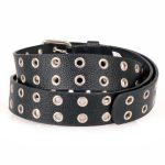 Milwaukee Leather MP7119 Men’s Black Genuine Leather Grommet Detailing Nickel Buckle Belt for Motorcycle Rider - Image 10