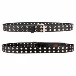 Milwaukee Leather MP7119 Men’s Black Genuine Leather Grommet Detailing Nickel Buckle Belt for Motorcycle Rider - Image 11