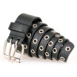 Milwaukee Leather MP7119 Men’s Black Genuine Leather Grommet Detailing Nickel Buckle Belt for Motorcycle Rider - Image 12