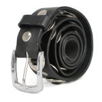 Milwaukee Leather MP7120 Men’s Chrome Conchos – Black Leather Belt with Interchangeable Buckle – 1.5 inches Wide - Image 4