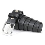 Milwaukee Leather MP7122 Men’s Engine Block & Wings – Black Leather Belt w/ Interchangeable Buckle – 1.5 inches Wide