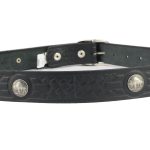 Milwaukee Leather MP7123 Men’s Cross Hatch & 5 Cent Buffalo-Black Leather Belt w/ Interchangeable Buckle-1.5 In Wide - Image 5