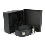 Milwaukee Leather MP7123 Men’s Cross Hatch & 5 Cent Buffalo-Black Leather Belt w/ Interchangeable Buckle-1.5 In Wide - Image 2