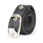 Milwaukee Leather MP7123 Men’s Cross Hatch & 5 Cent Buffalo-Black Leather Belt w/ Interchangeable Buckle-1.5 In Wide - Image 6