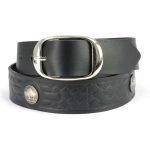 Milwaukee Leather MP7123 Men’s Cross Hatch & 5 Cent Buffalo-Black Leather Belt w/ Interchangeable Buckle-1.5 In Wide - Image 7