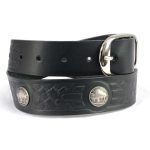 Milwaukee Leather MP7123 Men’s Cross Hatch & 5 Cent Buffalo-Black Leather Belt w/ Interchangeable Buckle-1.5 In Wide - Image 8