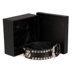 Milwaukee Leather MP7131 Men’s Chrome Studded & Star Emblem Black Leather Belt w/ Interchangeable Buckle -1.5 in Wide - Image 2