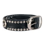 Milwaukee Leather MP7131 Men’s Chrome Studded & Star Emblem Black Leather Belt w/ Interchangeable Buckle -1.5 in Wide - Image 5