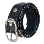 Milwaukee Leather MP7131 Men’s Chrome Studded & Star Emblem Black Leather Belt w/ Interchangeable Buckle -1.5 in Wide - Image 6