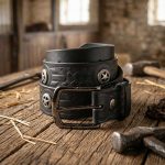 Milwaukee Leather Men’s Frontier Star Black Leather Belt with Western Star Emblems  – 1.5 Inch Biker Belt – MP7135 - Image 6