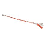 Milwaukee Leather 36” Genuine Leather Whip – White and Orange Get Back Whip for Handlebar – Biker Whip – MP7900 - Image 2