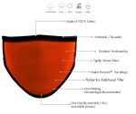 Milwaukee Leather (Multi-Pack) MP7924FM ‘Black and Orange’ 100 % Cotton Protective Face Mask with Optional Filter Pocket - Image 2