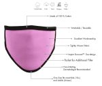 Milwaukee Leather (Multi-Pack) MP7924FM Ladies ‘Black and PInk’ 100 % Cotton Protective Face Mask with Optional Filter Pocket - Image 2