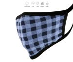 Milwaukee Leather MP7924FM ‘Blue Checkered’ 100 % Cotton Protective Face Mask with Optional Filter Pocket - Image 3