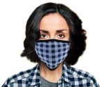 Milwaukee Leather MP7924FM ‘Blue Checkered’ 100 % Cotton Protective Face Mask with Optional Filter Pocket