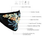 Milwaukee Leather (Multi-Pack) MP7924FM Ladies ‘Floral Print’ 100 % Cotton Protective Face Mask with Optional Filter Pocket - Image 2