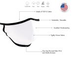 Milwaukee Leather MP7924FM ‘White with Black Trim’ USA Made 100 % Cotton Protective Face Mask - Image 2