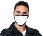 Milwaukee Leather MP7924FM ‘White with Black Trim’ USA Made 100 % Cotton Protective Face Mask