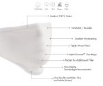Milwaukee Leather (Multi-Pack) MP7924FM ‘Solid White’ 100 % Cotton Protective Face Mask with Optional Filter Pocket - Image 2