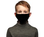 Milwaukee Leather MP7925FM Kids ‘Solid Black’ 100 % Cotton Protective Face Mask with Optional Filter Pocket