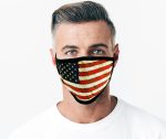 Milwaukee Leather FMD1014 ‘USA Flag’ 100 % Cotton Protective Face Mask with Optional Filter Pocket