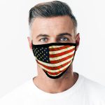 Milwaukee Leather FMD1014 ‘USA Flag’ 100 % Cotton Protective Face Mask with Optional Filter Pocket