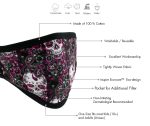 Milwaukee Leather FMD1011 Ladies ‘Sugar Skull’ 100 % Cotton Protective Face Mask with Optional Filter Pocket - Image 2