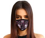 Milwaukee Leather FMD1011 Ladies ‘Sugar Skull’ 100 % Cotton Protective Face Mask with Optional Filter Pocket