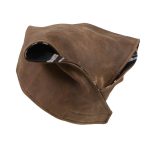 Milwaukee Leather Unisex Brown Leather Neck Warmer – Fleece-Lined Cold Weather Motorcycle Face Cover – MP7590 - Image 11
