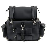 Milwaukee Leather MP8100S Large Black PVC 2-Piece Studded Motorcycle Touring Pack Sissy Bar Bag - Image 8