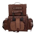 Milwaukee Leather MP8127RT Large Retro Brown 4-Piece Studded PVC Motorcycle Bag Touring Pack - Image 3