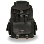 Milwaukee Leather MP8155 Large Black Textile ‘5 Pocket’ Motorcycle Seat Sissy Bar Bag