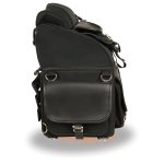 Milwaukee Leather MP8155 Large Black Textile ‘5 Pocket’ Motorcycle Seat Sissy Bar Bag - Image 3