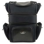 Milwaukee Leather MP8165 Large Black Textile Motorcycle Triple Barrel Sissy Bar Rack Bag with 5 Bonus Pockets - Image 2