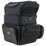 Milwaukee Leather MP8165 Large Black Textile Motorcycle Triple Barrel Sissy Bar Rack Bag with 5 Bonus Pockets - Image 3