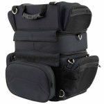 Milwaukee Leather MP8165 Large Black Textile Motorcycle Triple Barrel Sissy Bar Rack Bag with 5 Bonus Pockets - Image 7