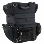Milwaukee Leather MP8165 Large Black Textile Motorcycle Triple Barrel Sissy Bar Rack Bag with 5 Bonus Pockets - Image 9