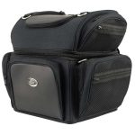 Milwaukee Leather MP8170 Medium Black ‘5 Pocket’ Textile Motorcycle Double Barrel Sissy Bar Rack Bag - Image 3