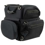 Milwaukee Leather MP8170 Medium Black ‘5 Pocket’ Textile Motorcycle Double Barrel Sissy Bar Rack Bag - Image 7