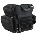 Milwaukee Leather MP8170 Medium Black ‘5 Pocket’ Textile Motorcycle Double Barrel Sissy Bar Rack Bag - Image 9