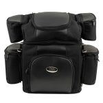 Milwaukee Leather MP8180 Medium Black ‘5 Pocket’ Motorcycle Textile Double Barrel Sissy Bar Bag - Image 2