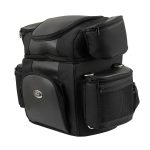 Milwaukee Leather MP8180 Medium Black ‘5 Pocket’ Motorcycle Textile Double Barrel Sissy Bar Bag - Image 3