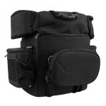 Milwaukee Leather MP8180 Medium Black ‘5 Pocket’ Motorcycle Textile Double Barrel Sissy Bar Bag - Image 5